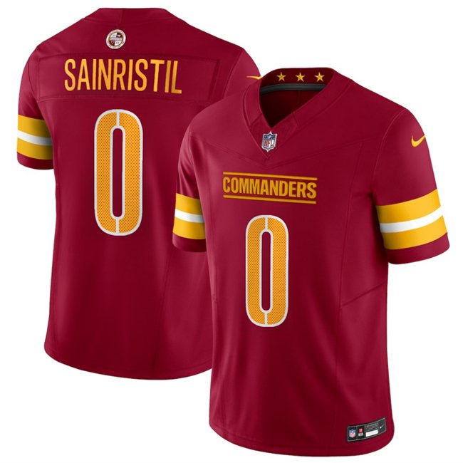 Burgundy Washington Commanders #0 Mike Sainristill 2025 Draft F.U.S.E. Vapor Limited Stitched Football Jersey - WAC223
