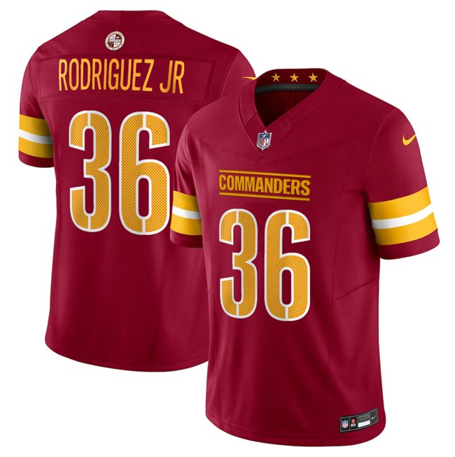 Burgundy Washington Commanders #36 Chris Rodriguez Jr 2025 Draft F.U.S.E. Vapor Limited Stitched Football Jersey - WAC225
