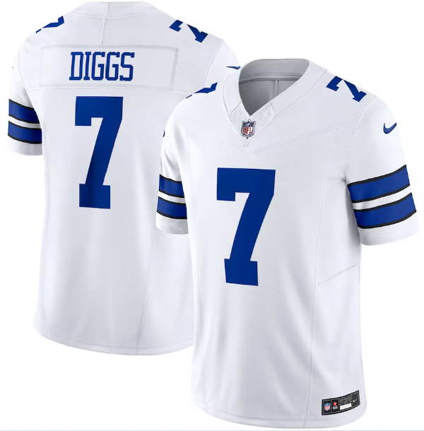 White Dallas Cowboys #7 Trevon Diggs 2023 F.U.S.E. Vapor Limited Stitched Football Jersey - DLC292