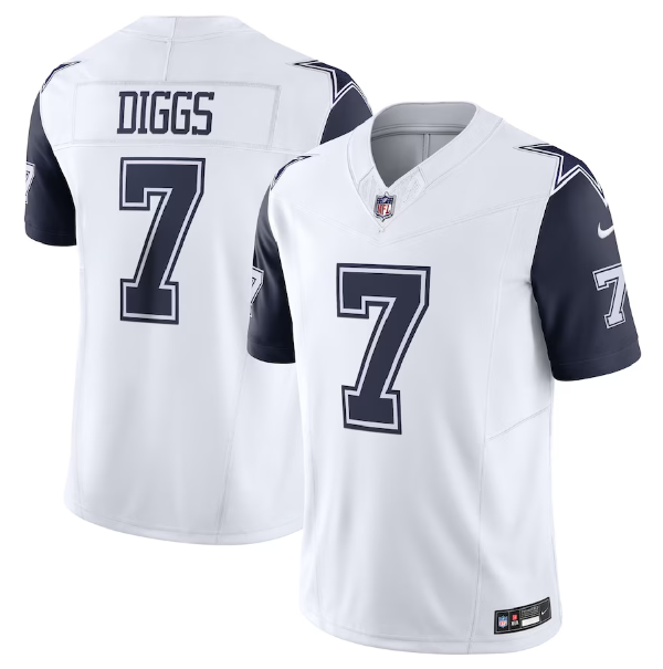 White Dallas Cowboys #7 Trevon Diggs 2023 F.U.S.E. Vapor Limited Stitched Football Jersey - DLC325