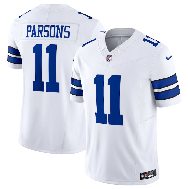 White Dallas Cowboys #11 Micah Parsons 2023 F.U.S.E. Vapor Limited Stitched Football Jersey - DLC127