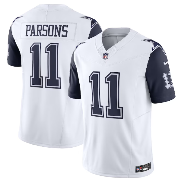 White Dallas Cowboys #11 Micah Parsons 2023 F.U.S.E. Vapor Limited Stitched Football Jersey - DLC179