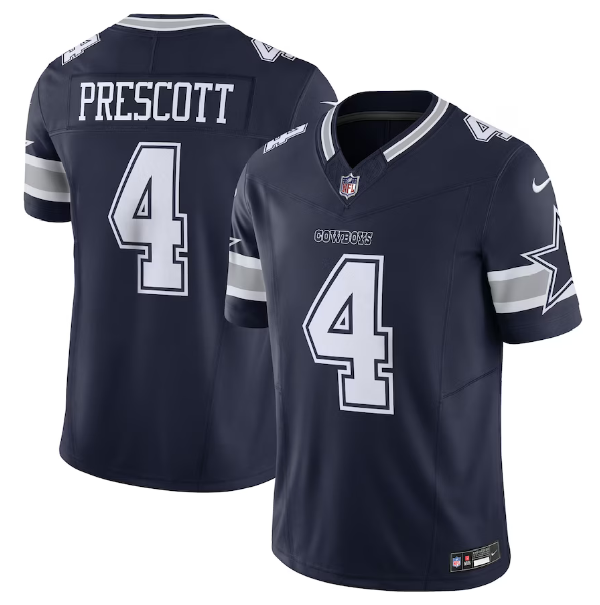 Navy Dallas Cowboys #4 Dak Prescott 2023 F.U.S.E. Vapor Limited Stitched Football Jersey - DLC306