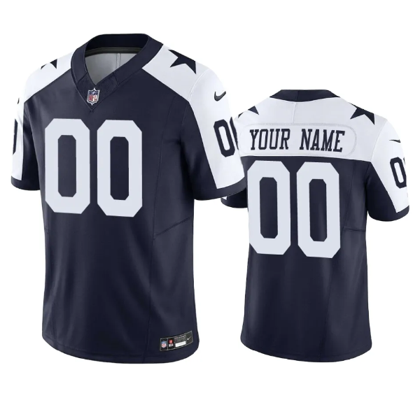 Navy Dallas Cowboys Active Player Custom 2023 F.U.S.E. Vapor Limited Stitched Football Jersey - DLC20