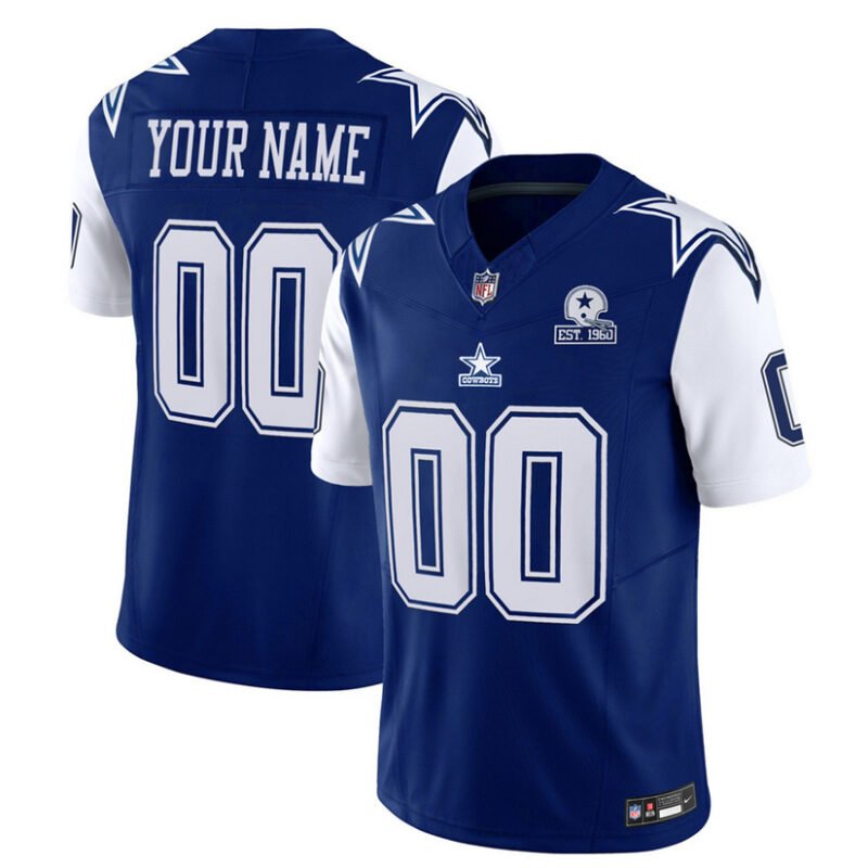Navy Dallas Cowboys Active Player Custom 2023 F.U.S.E. With Established In 1960 Patch Vapor Limited Stitched Football Jersey - DLC426