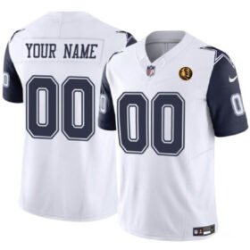 White Dallas Cowboys Active Player Custom 2023 F.U.S.E. With John Madden Patch Vapor Limited Stitched Football Jersey - DLC125