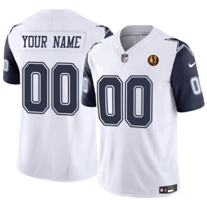 White Dallas Cowboys Active Player Custom 2023 F.U.S.E. With John Madden Patch Vapor Limited Stitched Football Jersey - DLC125