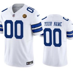 White Dallas Cowboys Active Player Custom 2023 F.U.S.E. With John Madden Patch Vapor Limited Stitched Football Jersey - DLC192