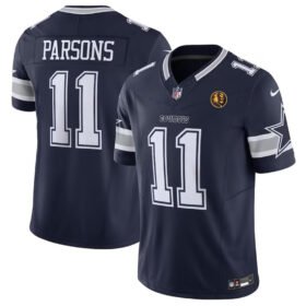 Navy Dallas Cowboys #11 Micah Parsons 2023 F.U.S.E. With John Madden Patch Vapor Limited Stitched Football Jersey - DLC242