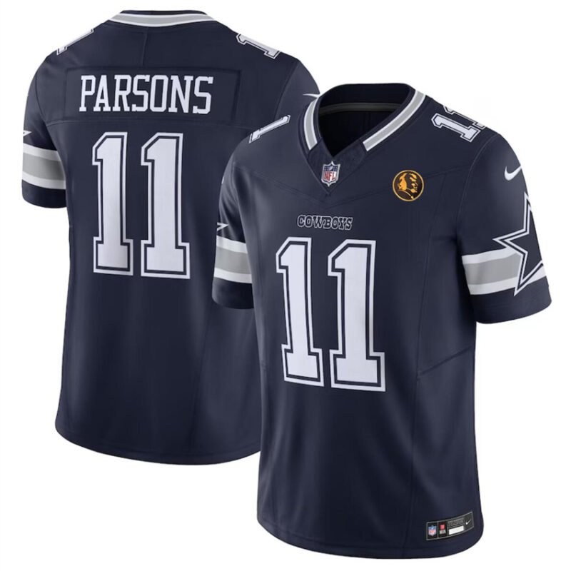 Navy Dallas Cowboys #11 Micah Parsons 2023 F.U.S.E. With John Madden Patch Vapor Limited Stitched Football Jersey - DLC242