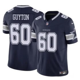 Navy Dallas Cowboys #60 Tyler Guyton 2024 Draft F.U.S.E Vapor Untouchable Limited Stitched Football Jersey - DLC412