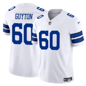 White Dallas Cowboys #60 Tyler Guyton 2024 F.U.S.E Draft Vapor Untouchable Limited Stitched Football Jersey - DLC284