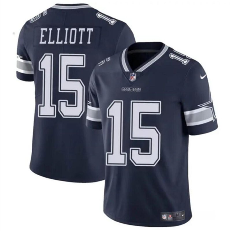 Navy Dallas Cowboys #15 Ezekiel Elliott Vapor Untouchable Limited Stitched Football Jersey - DLC440