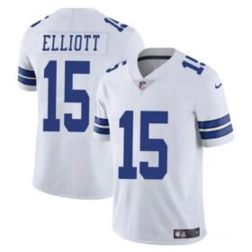 White Dallas Cowboys #15 Ezekiel Elliott Vapor Untouchable Limited Stitched Football Jersey - DLC64