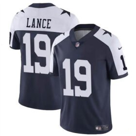 Navy/White Dallas Cowboys #19 Trey Lance Thanksgiving Vapor Untouchable Limited Stitched Football Jersey - DLC460