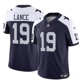 Navy/White Dallas Cowboys #19 Trey Lance 2023 F.U.S.E Vapor Untouchable Limited Stitched Football Jersey - DLC78