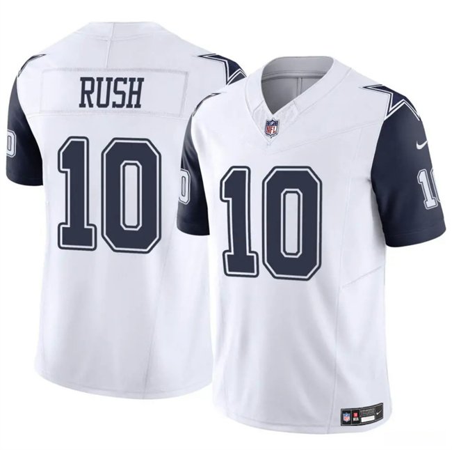 White Dallas Cowboys #10 Cooper Rush 2023 F.U.S.E Vapor Untouchable Limited Stitched Football Jersey - DLC41