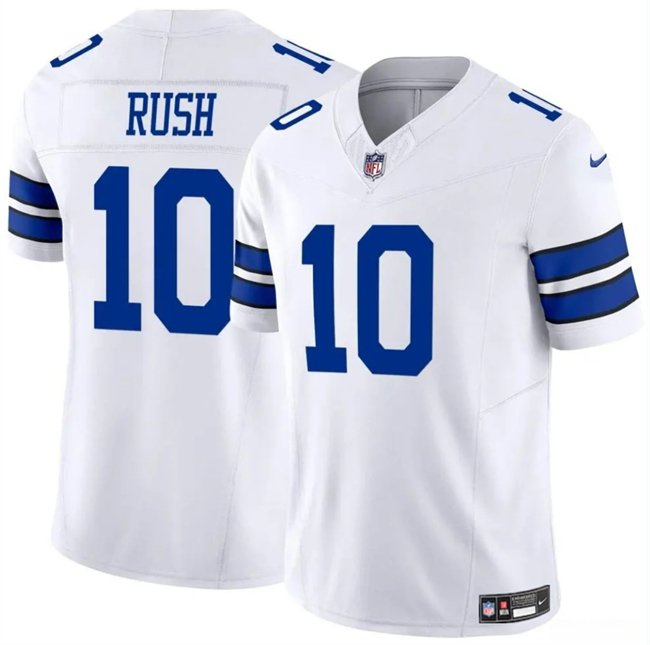 White Dallas Cowboys #10 Cooper Rush 2023 F.U.S.E Vapor Untouchable Limited Stitched Football Jersey - DLC172