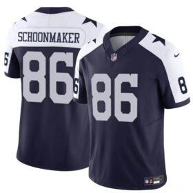 Navy/White Dallas Cowboys #86 Luke Schoonmaker Thanksgiving Vapor Untouchable Limited Stitched Football Jersey - DLC254
