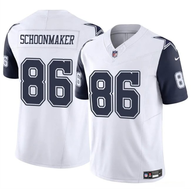 White Dallas Cowboys #86 Luke Schoonmaker 2023 F.U.S.E Vapor Untouchable Limited Stitched Football Jersey - DLC449