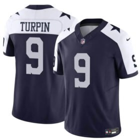 Navy/White Dallas Cowboys #9 KaVontae Turpin Thanksgiving Vapor Untouchable Limited Stitched Football Jersey - DLC303