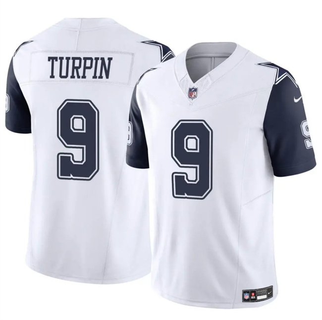 White Dallas Cowboys #9 KaVontae Turpin 2023 F.U.S.E Vapor Untouchable Limited Stitched Football Jersey - DLC430