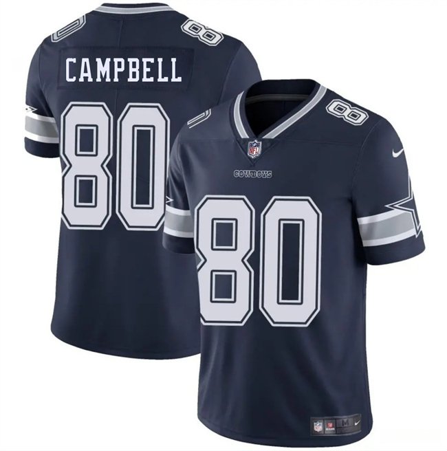 Navy/Blue Dallas Cowboys #80 Parris Campbell 2025 Vapor Untouchable Limited Stitched Football Jersey - DLC05