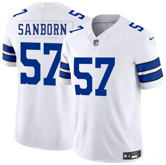 White Dallas Cowboys #57 Jack Sanborn 2025 F.U.S.E Vapor Untouchable Limited Stitched Football Jersey - DLC138