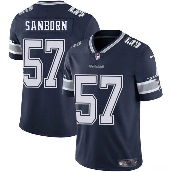 Navy Blue Dallas Cowboys #57 Jack Sanborn 2025 Vapor Untouchable Limited Stitched Football Jersey - DLC296