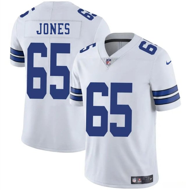 White Dallas Cowboys #65 Robert Jones 2025 Vapor Untouchable Limited Stitched Football Jersey - DLC295