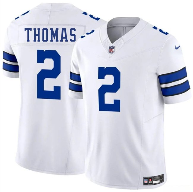 White Dallas Cowboys #2 Juanyeh Thomas 2025 F.U.S.E Vapor Untouchable Limited Stitched Football Jersey - DLC375