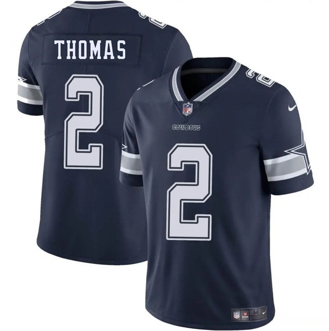 Navy Blue Dallas Cowboys #2 Juanyeh Thomas 2025 Vapor Untouchable Limited Stitched Football Jersey - DLC423