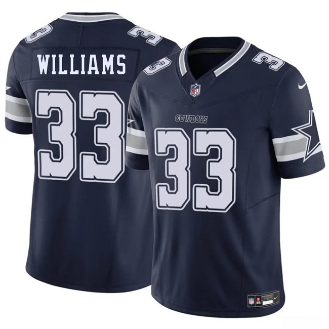 Navy Dallas Cowboys #33 Javonte Williams 2025 F.U.S.E Vapor Untouchable Limited Stitched Football Jersey - DLC422