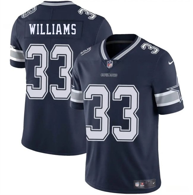 Navy Blue Dallas Cowboys #33 Javonte Williams 2025 Vapor Untouchable Limited Stitched Football Jersey - DLC265