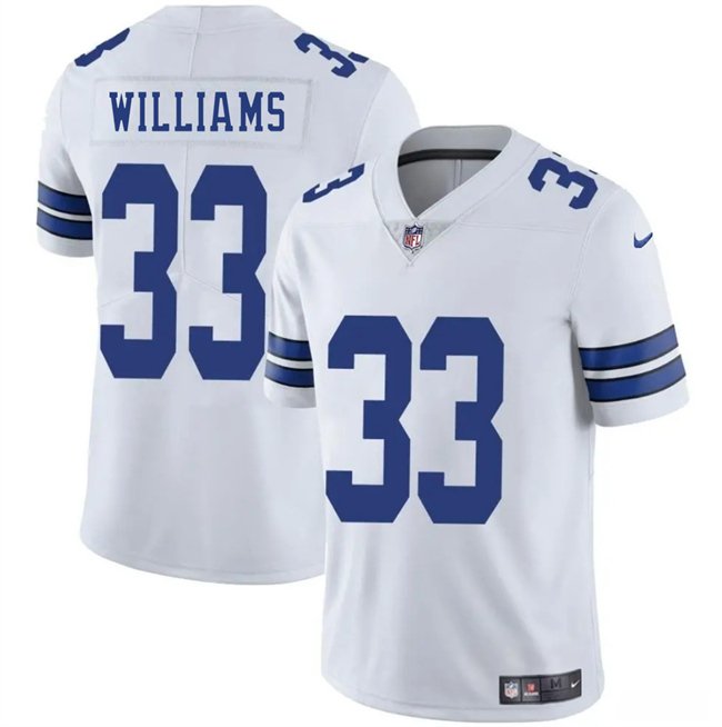White Dallas Cowboys #33 Javonte Williams 2025 Vapor Untouchable Limited Stitched Football Jersey - DLC163