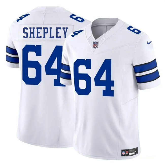 White Dallas Cowboys #64 Dakoda Shepleyss 2025 F.U.S.E Vapor Untouchable Limited Stitched Football Jersey - DLC143