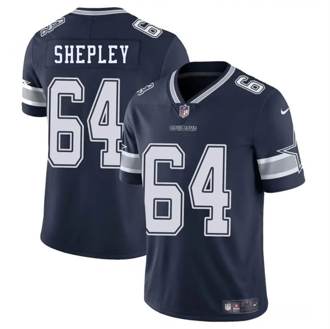 Navy Dallas Cowboys #64 Dakoda Shepleys Blue 2025 Vapor Untouchable Limited Stitched Football Jersey - DLC290