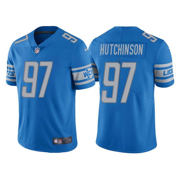 Blue Detroit Lions #97 Aidan Hutchinson Vapor Untouchable Limited Stitched Jersey - DTL330