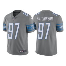 Grey Detroit Lions #97 Aidan Hutchinson Vapor Untouchable Limited Stitched Jersey - DTL34