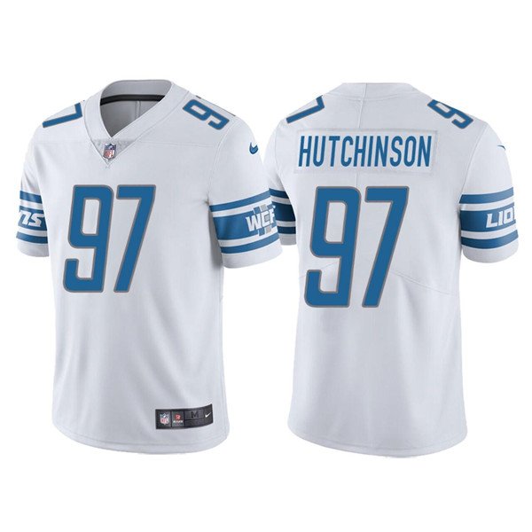 White Detroit Lions #97 Aidan Hutchinson Vapor Untouchable Limited Stitched Jersey - DTL331
