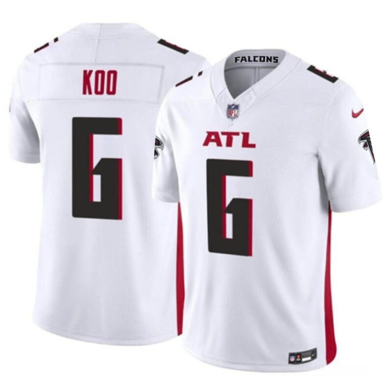 White Atlanta Falcons #6 Younghoe Koo 2023 F.U.S.E. Vapor Untouchable Limited Stitched Football Jersey - AFJ82