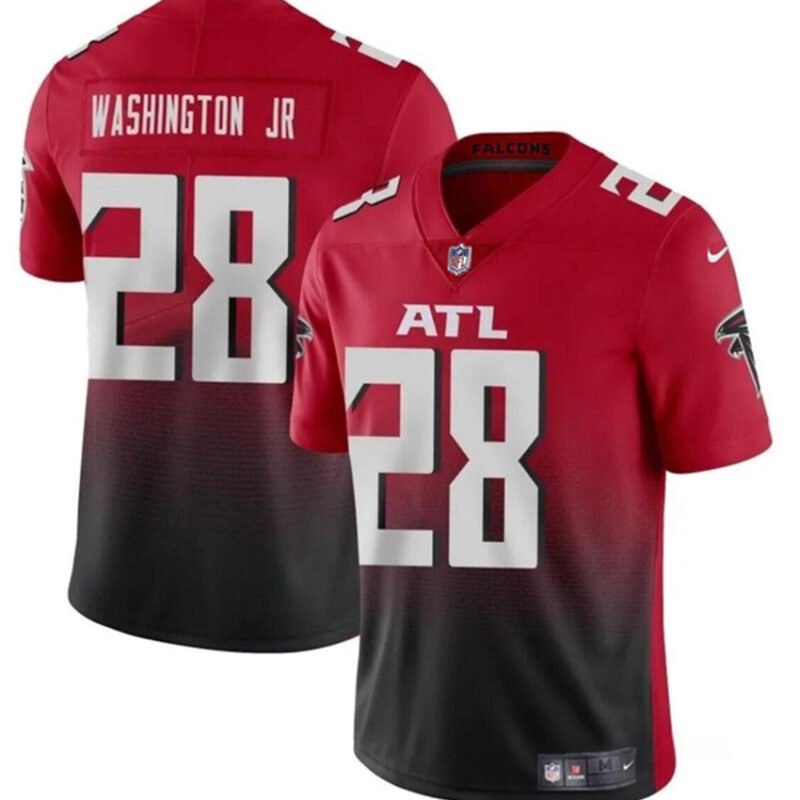 Red/Black Atlanta Falcons #28 Carlos Washington Jr Vapor Untouchable Limited Stitched Football Jersey - AFJ233