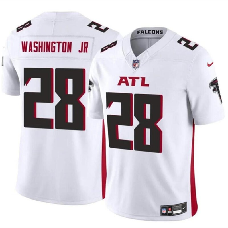 White Atlanta Falcons #28 Carlos Washington Jr 2024 F.U.S.E Vapor Untouchable Limited Stitched Football Jersey - AFJ134