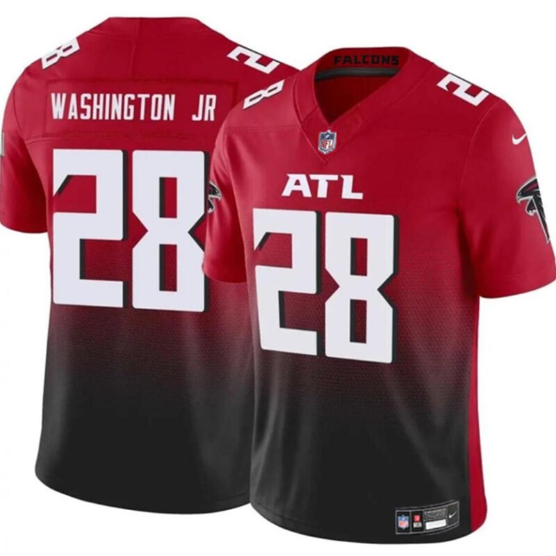 Red/Black Atlanta Falcons #28 Carlos Washington Jr 2024 F.U.S.E Vapor Untouchable Limited Stitched Football Jersey - AFJ78