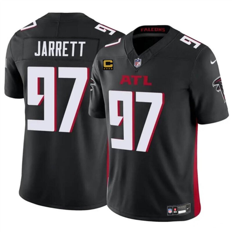 Black Atlanta Falcons #97 Grady Jarrett 2024 F.U.S.E With 4-Star C Patch Vapor Untouchable Limited Stitched Football Jersey - AFJ242