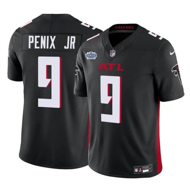 Black Atlanta Falcons #9 Michael Penix Jr 2024 With Draft Patch F.U.S.E Vapor Untouchable Limited Stitched Football Jersey - AFJ24