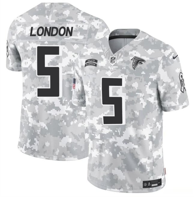 Arctic Camo Atlanta Falcons #5 Drake London 2024 F.U.S.E Salute to Service Limited Stitched Football Jersey - AFJ64
