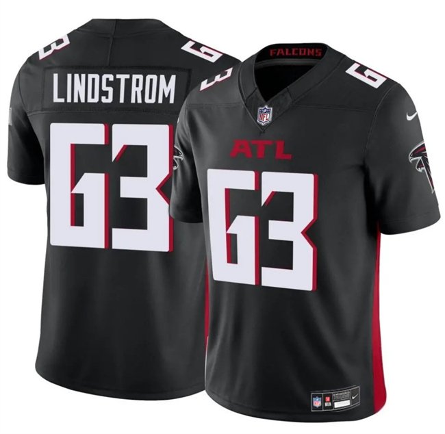 Black Atlanta Falcons #63 Chris Lindstrom 2025 F.U.S.E. Vapor Untouchable Limited Stitched Football Jersey - AFJ95