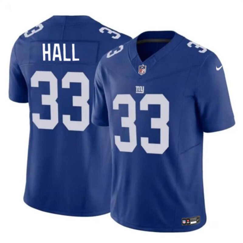 Blue New York Giants #33 Hassan Hall 2023 F.U.S.E. Vapor Untouchable Limited Stitched Jersey - NYG117