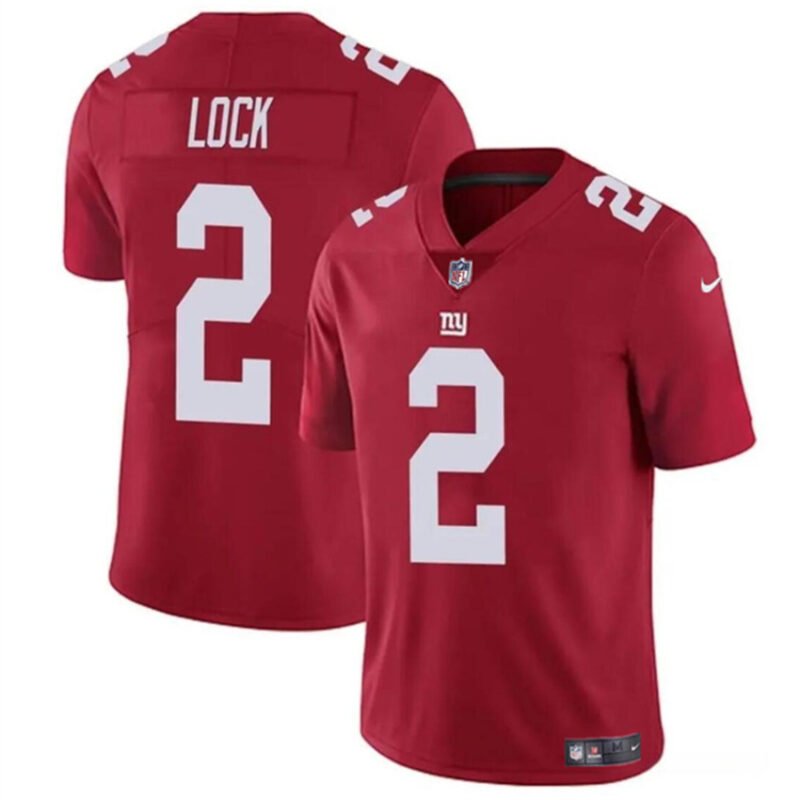 Red New York Giants #2 Drew Lock Vapor Untouchable Limited Stitched Jersey - NYG59